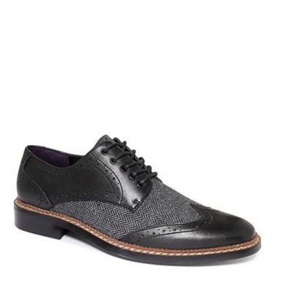Bar III 'Monte' Mixed Media Wing-Tip Oxfords - Picture 1 of 12